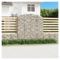 vidaXL Oblúkový gabionový kôš 200x30x200/220 cm pozinkované železo