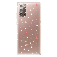 Odolné silikónové puzdro iSaprio - Abstract Triangles 02 - white - Samsung Galaxy Note 20