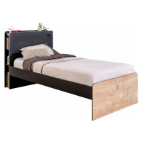 Študentská posteľ 120x200cm sirius - dub čierny/dub zlatý