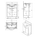AQUALINE - KERAMIA FRESH umývadlová skrinka 60,6x74x34cm, biela 50063A