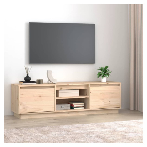 vidaXL TV stolík 140x35x40 cm masívna borovica