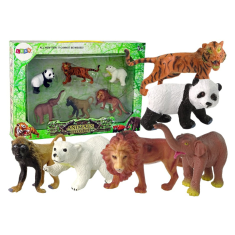 mamido  Sada 6 figúrok: Divoké zvieratá, Safari Figúrka, Tiger, Opice, Lev
