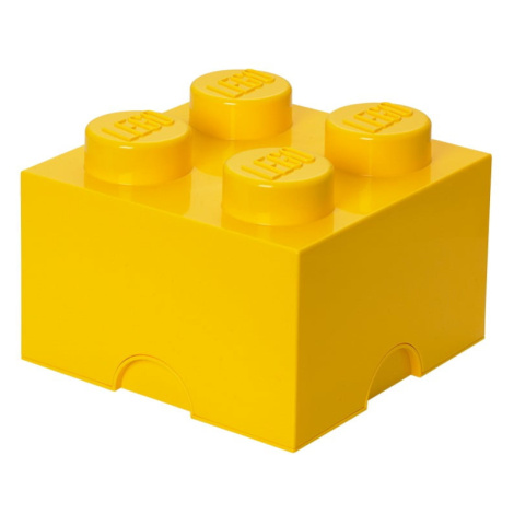 Žltý úložný box štvorec LEGO®