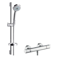 Hansgrohe Croma 100, sprchový set s termostatom, 3 prúdy, tyč 650 mm, chrómová, HAN-27086000