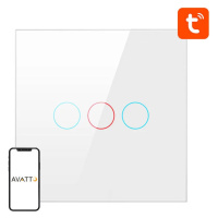 Prepínač Avatto ZigBee Touch Light Switch ZTS02-EU-W3 Triple TUYA (white)