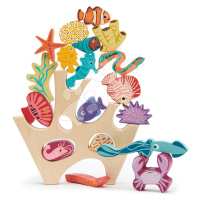 Drevený koralový útes Stacking Coral Reef Tender Leaf Toys s 18 rybami a morskými živočíchmi od 