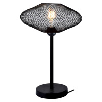 Stolná lampa Electra s klietkovým tienidlom