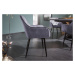 LuxD 25482 Dizajnová jedálenská stolička Garold sivý zamat