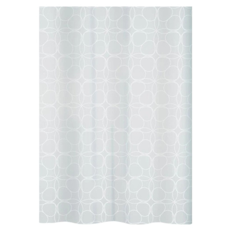 Spirella sprchový záves FILIGRAN, abstraktný motív, biely, 180 × 200 cm, polyester