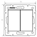 LOGI Schodiskový vypínač dvojitý - 6 + 6 Biela