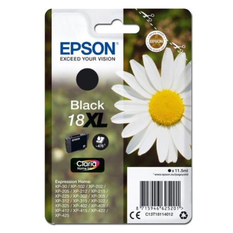 Epson 18XL C13T18114012 černá (black) originálna cartridge