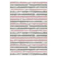 KONDELA Karan koberec 57x90 cm ružová / sivá / biela