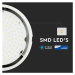 Stropné LED svietidlo IP65 PRO 15W, 6400K, 1400lm, VT-15 (V-TAC)