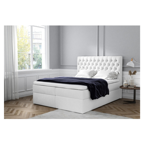 Expedo Čalúnená posteľ boxspring TOMIO + topper, 160x200, jasmine 20