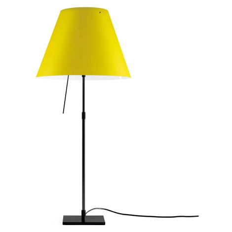 Luceplan Costanza stolná lampa D13 čierna/žltá