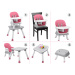 mamido  Detská jedálenská stolička 6v1 ružová