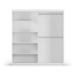 Biela šatníková skriňa so zrkadlom a s posuvnými dverami 200x215 cm Lisburn - Cosmopolitan Desig