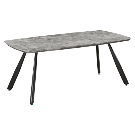 Jedálenský stôl, betón/čierna, 180x90 cm, ADELON Tempo Kondela