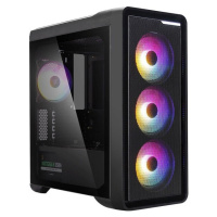 Zalman M3 Plus RGB, priehľadná bočnica, čierna