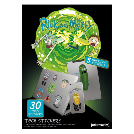 Pyramid International Technické samolepky Rick and Morty 30 ks