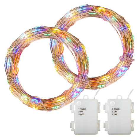 VOLTRONIC Sada 2 ks svetelných drôtov, 200 LED, farebná VOLTRONIC®