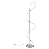 LED stojacia lampa v lesklo striebornej farbe (výška 135 cm) Argos – Trio