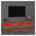 vidaXL TV skrinka s LED svetlami dub sonoma 210 x 35 x 40 cm