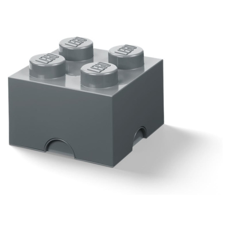 Detský tmavosivý úložný box LEGO® Square