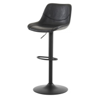 AUTRONIC AUB-714 BK Židle barová, černá ekokůže, kov černá