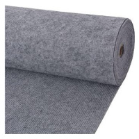 Výstavný koberec vrúbkovaný 1,6 × 20 m sivý