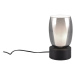 Stolová lampa so skleneným tienidlom v čierno-striebornej farbe (výška 24 cm) Barret – Trio Sele