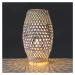 Biela bambusová stolová lampa s bambusovým tienidlom (výška  36 cm) – Casa Selección