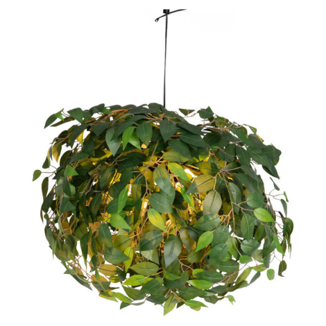 Bohemian stropné svietidlo zelené 3-svetlá - Leavy TRIO