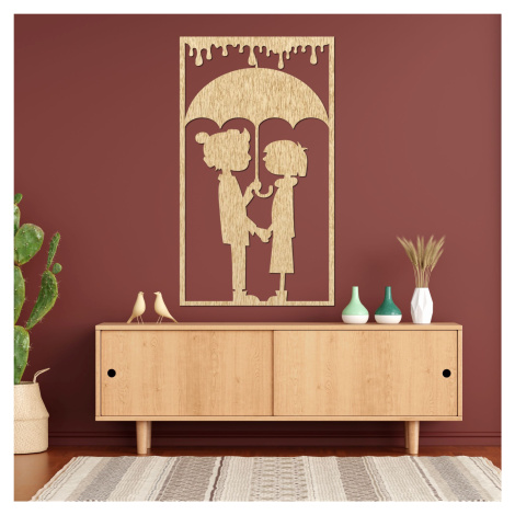 Romantický obraz na stenu - KIESMET: Preglejka Topoľ - Honey 3071 60 x 34 cm 4104-101802 PR0429
