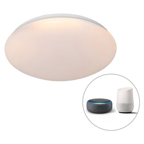 Inteligentné moderné stropné svietidlo biele 38 cm vrátane LED a RGB - Iene QAZQA