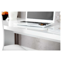 LuxD Kancelársky stôl Barter 120cm biely vysoký lesk 120 cm x 75 cm