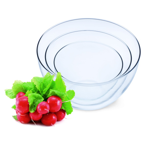 SIMAX Súprava sklenených mís 3 ks, objem 0,75 l, 1,5 l, 2,5 l
