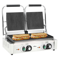 vidaXL Panini gril s dvojitým drážkovaním 3600 W 57x30,5x20 cm