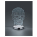 Sconto Stolná 3D LED lampa JUGI chróm, lebka