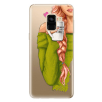 Odolné silikónové puzdro iSaprio - My Coffe and Redhead Girl - Samsung Galaxy A8 2018