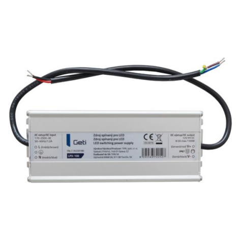 Zdroj spínaný pre LED 12V/100W  Geti LPV-100