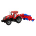 mamido Červený Traktor s Pluhom s Frikciou Pohonu