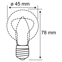 LED žiarovka E14 5W kvapka 2 700K matná, stmievateľná