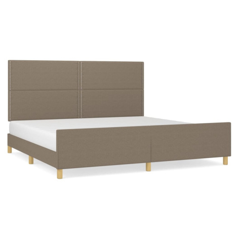 vidaXL PosteÄľ bez matraca sivohnedĂˇ 200x200 cm lĂˇtka