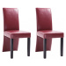 Jedálenská stolička 2 ks umelá koža / drevo Dekorhome Čierna,Jedálenská stolička 2 ks umelá koža