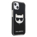 Plastové puzdro Karl Lagerfeld na Apple iPhone 13 Pro KLHCP13LTPECK Choupette Head čierne