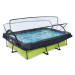 Bazén s krytom a filtráciou Lime pool Exit Toys oceľová konštrukcia 220*150*65 cm zelený od 6 ro
