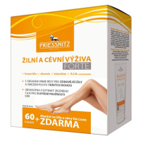 PRIESSNITZ Žilná a cievna výživa FORTE 60 kapsúl + zadarmo Gél na žily a cievy 125 ml