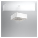 Biele závesné svietidlo s textilným tienidlom Piano – Nice Lamps