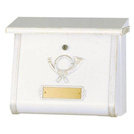 Poštová schránka MULPI bielo-zlatá patinovaná Heibi